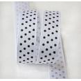 thumbnail image 1 of Ribbon Bazaar Grosgrain Swiss Dots 5/8 inch White 25 yards Ribbon, 1 of 1