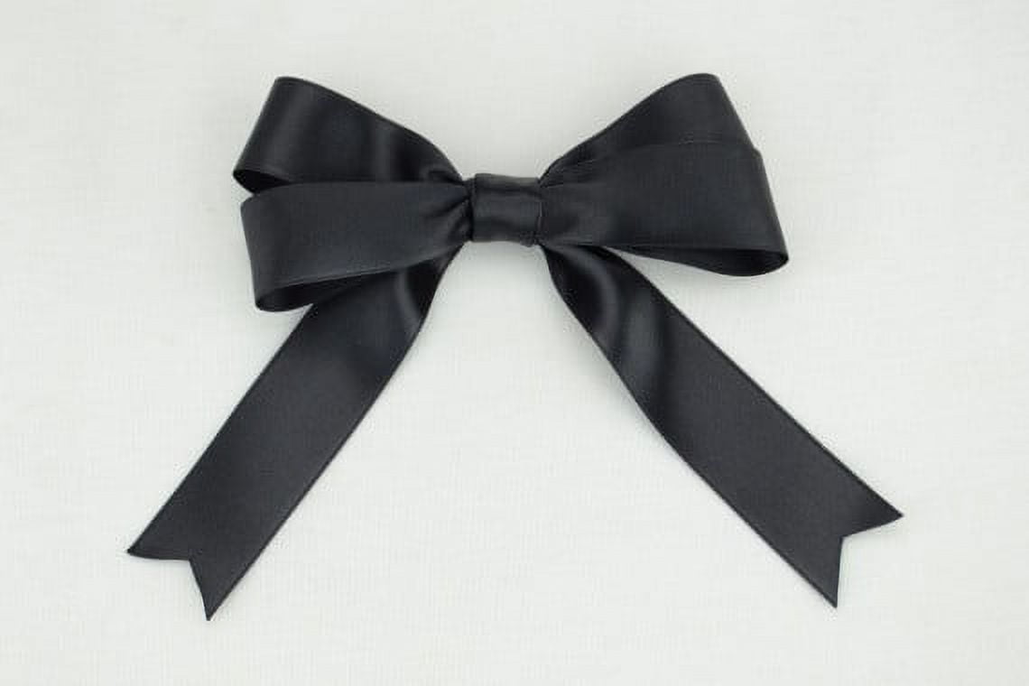 Ribbon Bazaar Luxious Satin 1-1/2 inch Black 25 yards 100% Polyester Ribbon