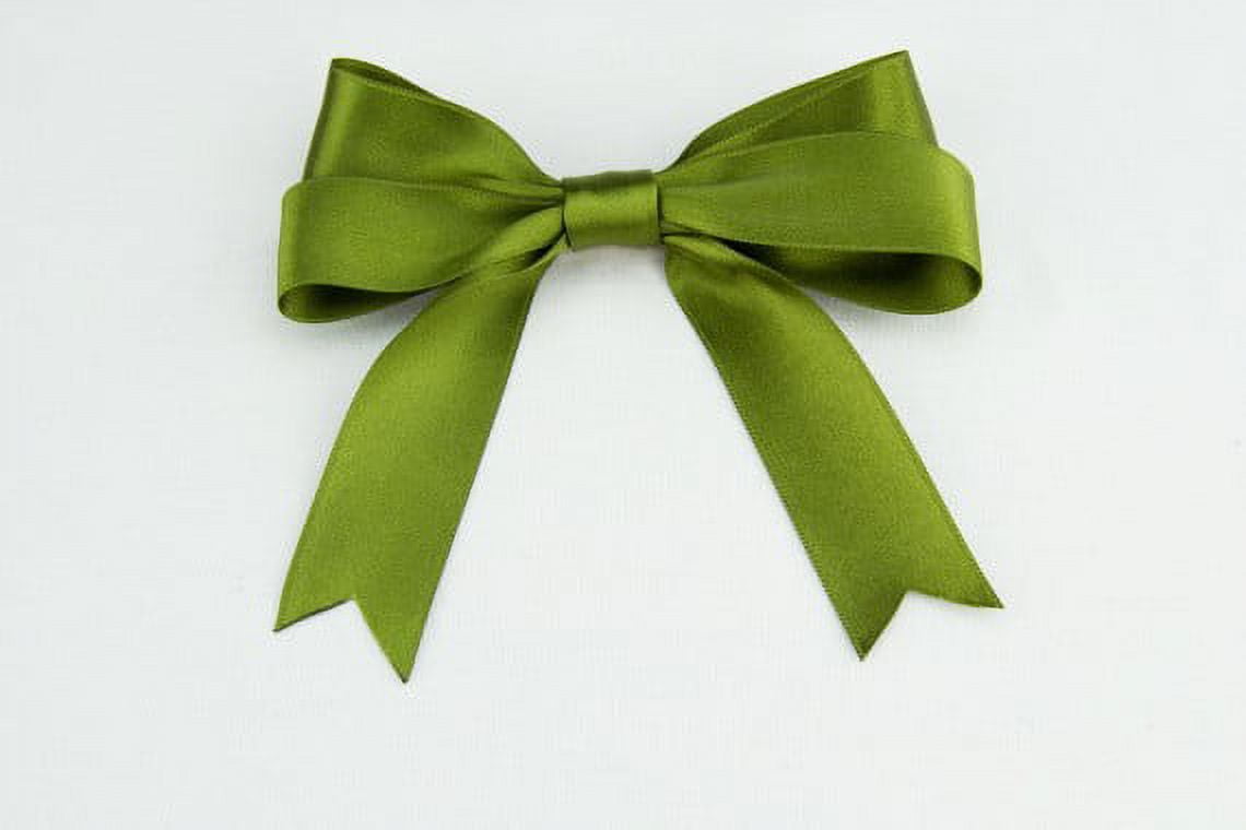 Ribbon Bazaar Luxious Satin 1-1/2 inch Dark Olive 25 yards 100% Polyester Ribbon