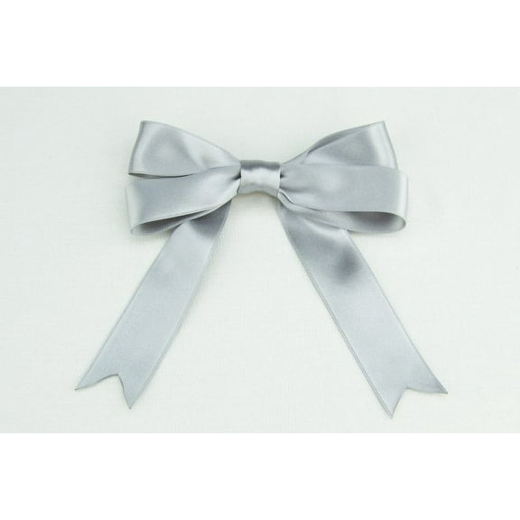 Ribbon Bazaar Luxious Satin 1-1/2 inch Silver 25 yards 100% Polyester Ribbon