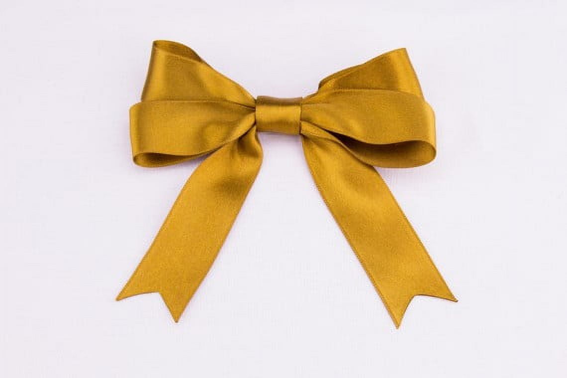 Ribbon Bazaar Luxious Satin 1 inch Amber Gold 25 yards 100% Polyester Ribbon