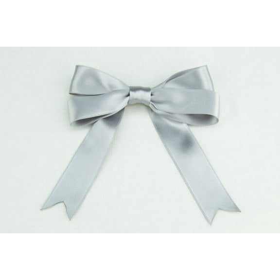 Ribbon Bazaar Luxious Satin 1 inch Silver 25 yards 100% Polyester Ribbon