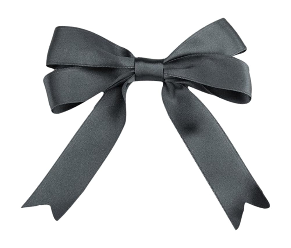 Ribbon Bazaar Luxious Satin 5/8 inch Charcoal 25 yards 100% Polyester ...