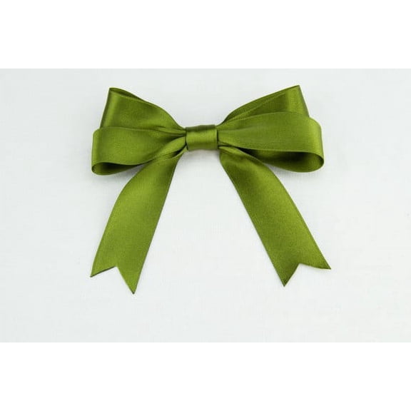 Ribbon Bazaar Luxious Satin 5/8 inch Dark Olive 25 yards 100% Polyester Ribbon