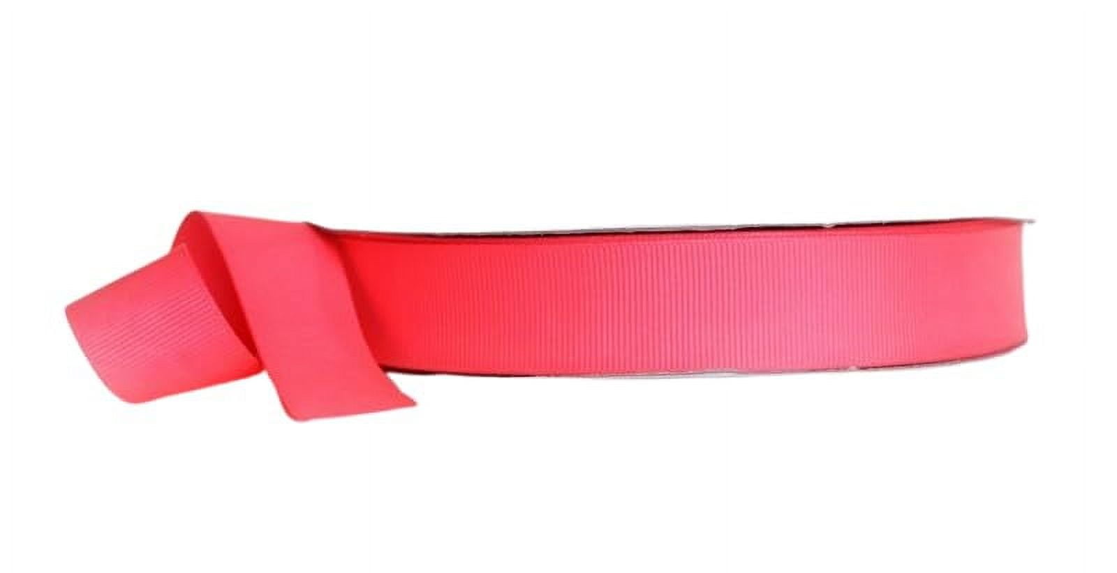 Ribbon Bazaar Neon Grosgrain 1-1/2 inch Pink 50 yards 100% Polyester Ribbon