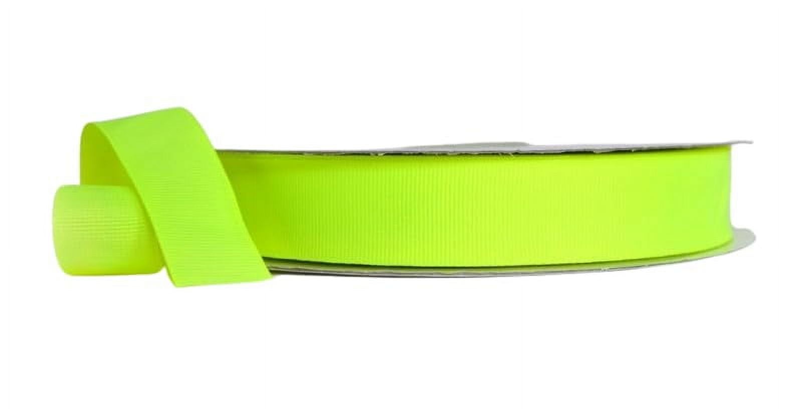 Ribbon Bazaar Neon Grosgrain 1-1/2 inch Yellow 50 yards 100% Polyester Ribbon