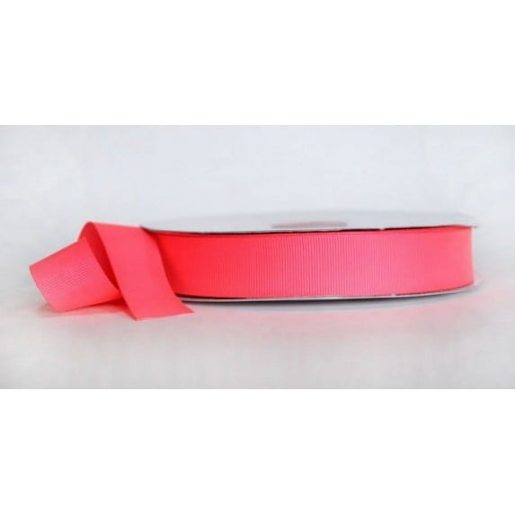 Ribbon Bazaar Neon Grosgrain 2-1/4 inch Pink 50 yards 100% Polyester Ribbon