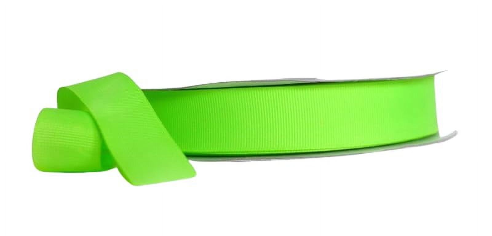 Ribbon Bazaar Neon Grosgrain 3 inch Green 50 yards 100% Polyester ...