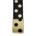 thumbnail image 1 of Ribbon Bazaar Reversible Grosgrain Polka Dots 1-1/2 inch Black Taupe 20 yards Ribbon, 1 of 1