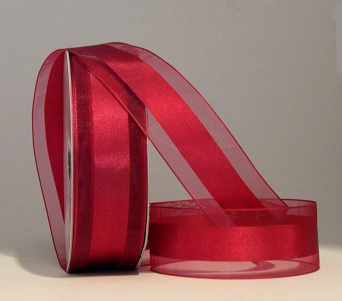 Ribbon Bazaar Satinesque 1-1/2 inch Claret 50 yards Ribbon