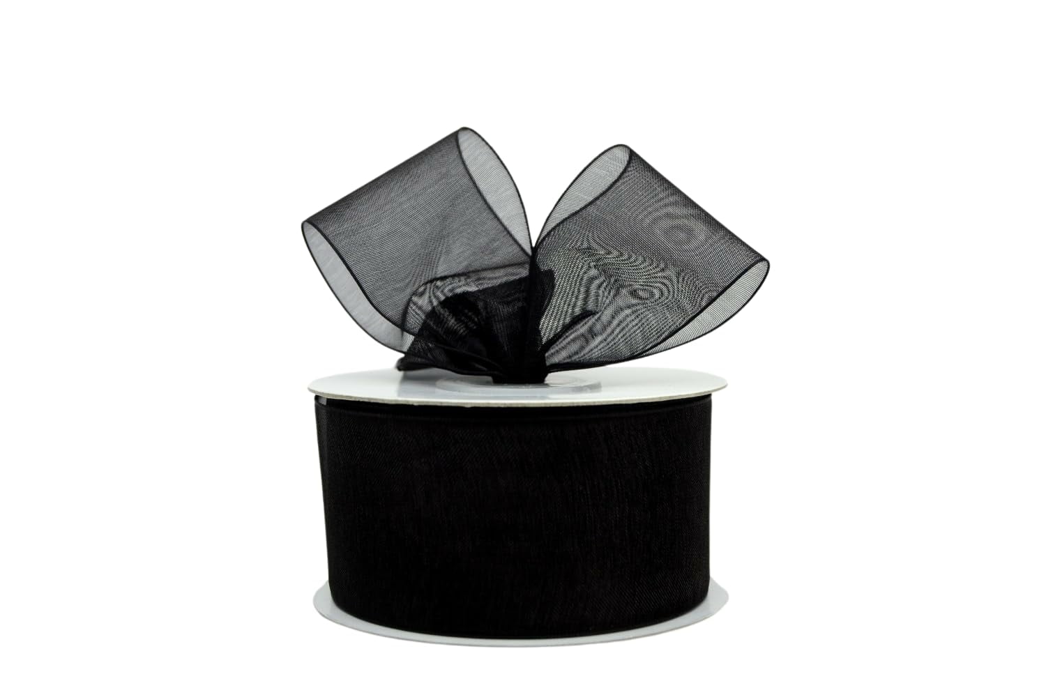Ribbon Bazaar Sheer Organza 1-1/2 inch Black 100 yards 100% Nylon Ribbon