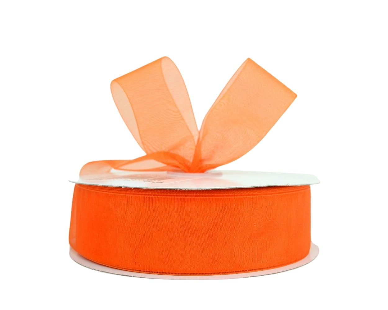 Ribbon Bazaar Sheer Organza 1-1/2 inch Orange 100 yards 100% Nylon Ribbon