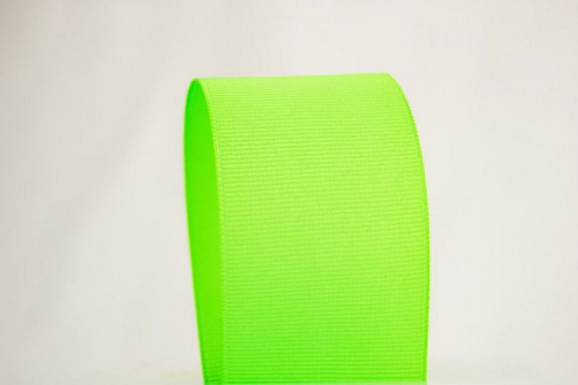 Ribbon Bazaar Solid Grosgrain Ribbon 1-1/2 inch Acid Green 50 yards 100% Polyester