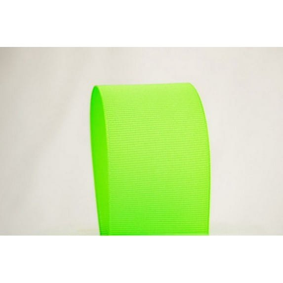 Ribbon Bazaar Solid Grosgrain Ribbon 1-1/2 inch Acid Green 50 yards 100% Polyester