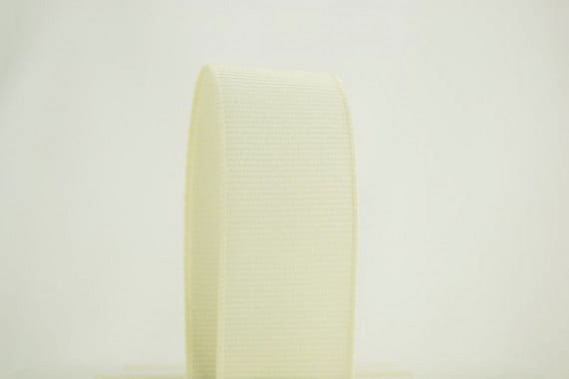 Ribbon Bazaar Solid Grosgrain Ribbon 2-1/4 inch Antique White 50 yards 100% Polyester