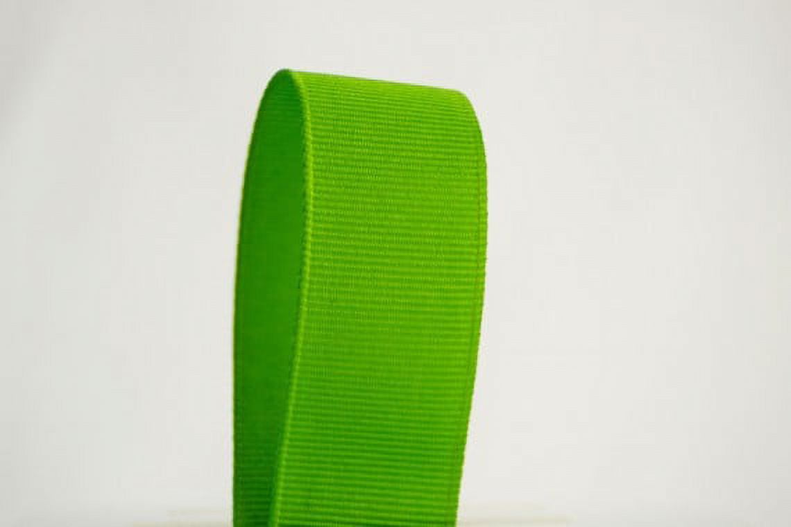 Ribbon Bazaar Solid Grosgrain Ribbon 2-1/4 inch Apple Green 50 yards 100% Polyester