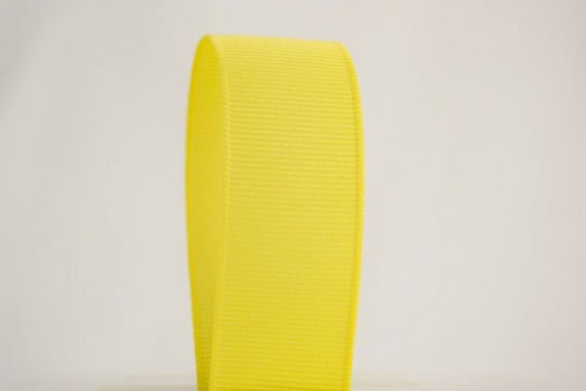 Ribbon Bazaar Solid Grosgrain Ribbon 3/8 inch Canary 50 yards 100