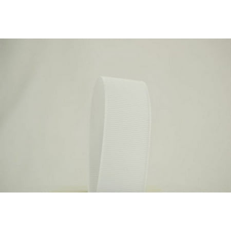 Ribbon Bazaar Solid Grosgrain Ribbon 4 inch White 50 yards 100% Polyester