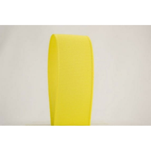 Ribbon Bazaar Solid Grosgrain Ribbon 5/8 inch Canary 50 yards 100% Polyester