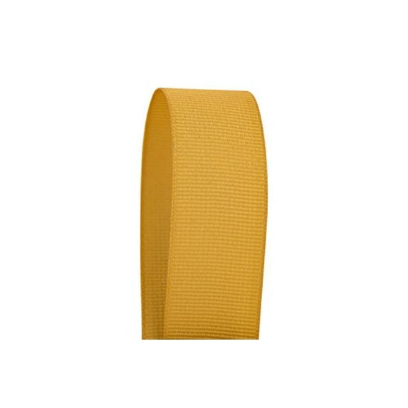 Ribbon Bazaar Solid Grosgrain Ribbon 5/8 inch Old Gold 50 yards 100% Polyester