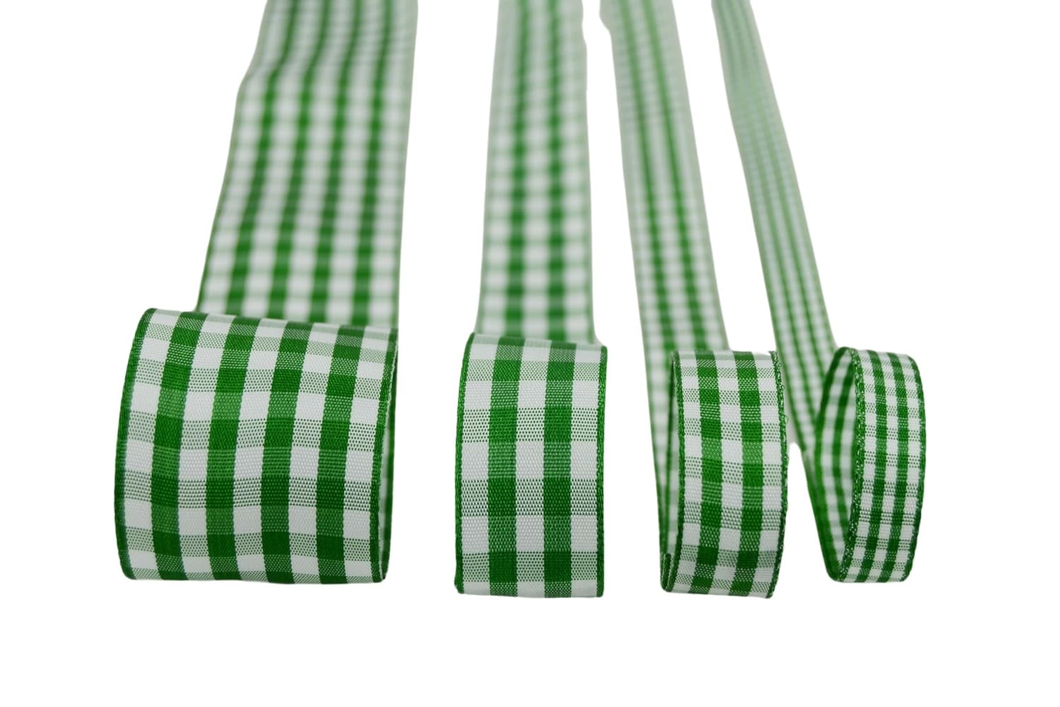 Ribbon Bazaar Taffeta Gingham Check 1-1/2 inch Green 25 yards Ribbon