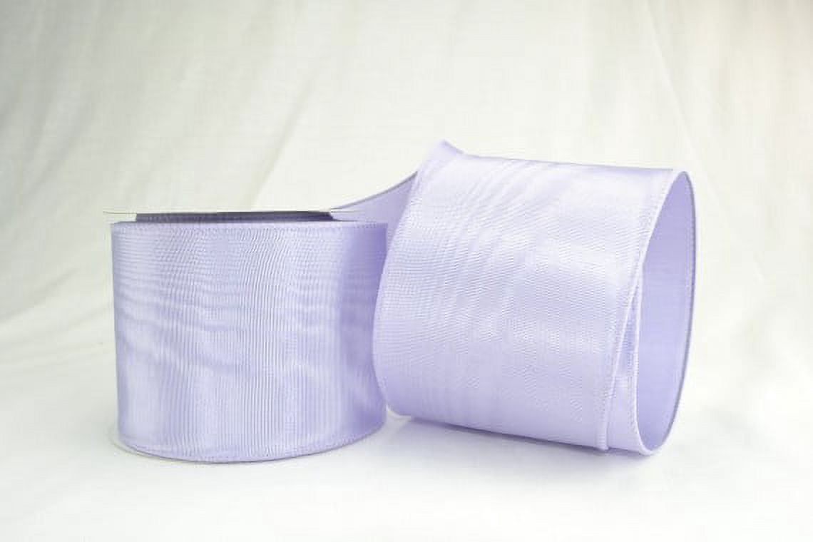 Ribbon Bazaar Wired Bengaline Moire Ribbon 2-1/2 inch Iris (Same Edge) 10 yards