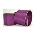 thumbnail image 1 of Ribbon Bazaar Wired Bengaline Moire Ribbon 6 inch Wine (Gold Edge) 10 yards, 1 of 1