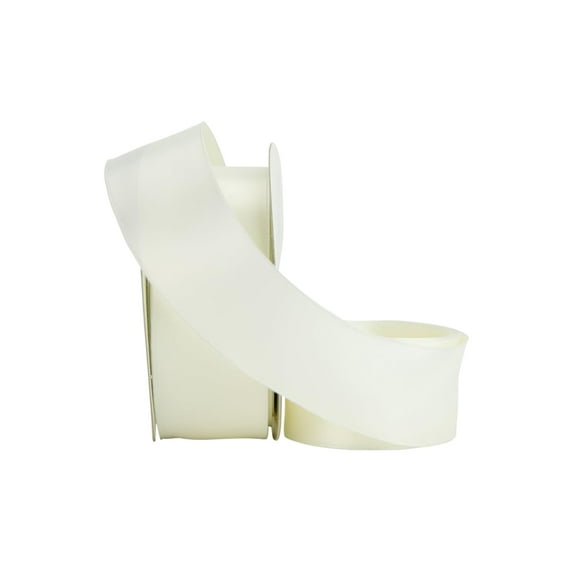 Ribbon Bazaar Wired Double Faced Satin 5/8 inch Bridal White 25 yards Ribbon