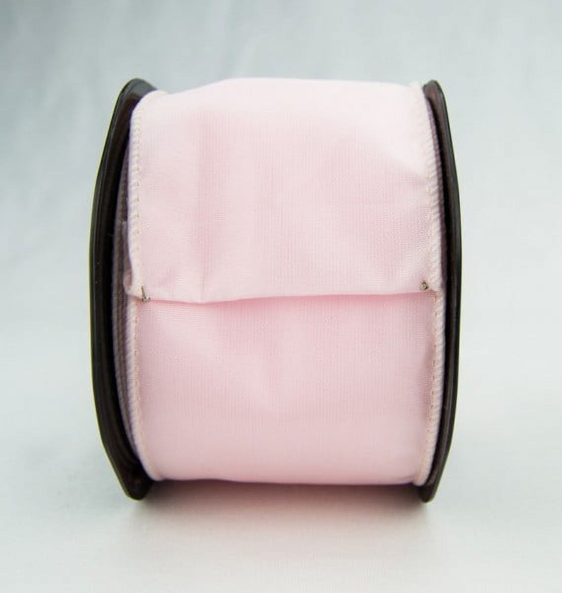 Ribbon Bazaar Wired Iridescent Taffeta 2-1/2 inch Blush (Same Color Edge) 10 yards 100% Acetate Ribbon