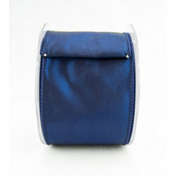 Ribbon Bazaar Wired Iridescent Taffeta 2-1/2 inch Royal (Same Color Edge) 10 yards 100% Acetate Ribbon