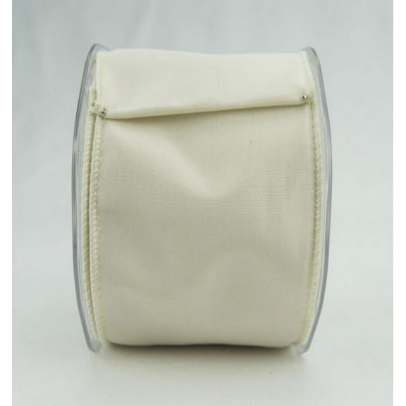 Ribbon Bazaar Wired Iridescent Taffeta 3-1/2 inch Beige (Same Color Edge) 10 yards 100% Acetate Ribbon