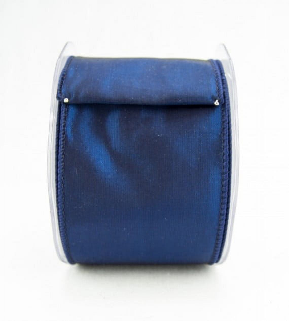 Ribbon Bazaar Wired Iridescent Taffeta 6 inch Royal (Same Color Edge) 10 yards 100% Acetate Ribbon