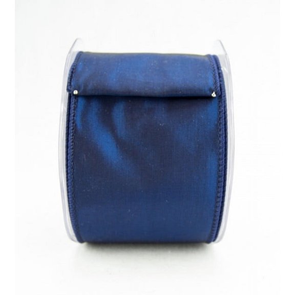 Ribbon Bazaar Wired Iridescent Taffeta 6 inch Royal (Same Color Edge) 10 yards 100% Acetate Ribbon