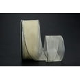 thumbnail image 1 of Ribbon Bazaar Wired Metallic Edge Organza 1-1/2 inch Ivory (Silver Edge) 25 yards Ribbon, 1 of 1