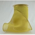 thumbnail image 1 of Ribbon Bazaar Wired Metallic Sheer Jacquard 2-1/2 inch Gold 10 yards Ribbon, 1 of 1