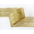 thumbnail image 1 of Ribbon Bazaar Wired Pinstriped Sheer Metallic 1-1/2 inch Gold 25 yards Ribbon, 1 of 1