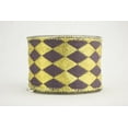 thumbnail image 1 of Ribbon Bazaar Wired Reversible Diamonds Pattern Ribbon 3-1/2 inch Purple 10 yards, 1 of 1
