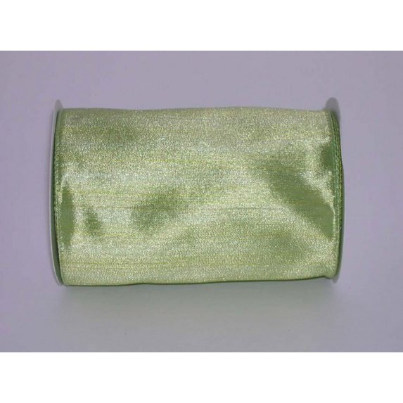 Ribbon Bazaar Wired Shiny Taffeta Plain 6 inch Mint 10 yards Ribbon