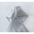 thumbnail image 1 of Ribbon Bazaar Wired Woven Edge Metallic Sheer 1-1/2 inch Silver 25 yards Ribbon, 1 of 1