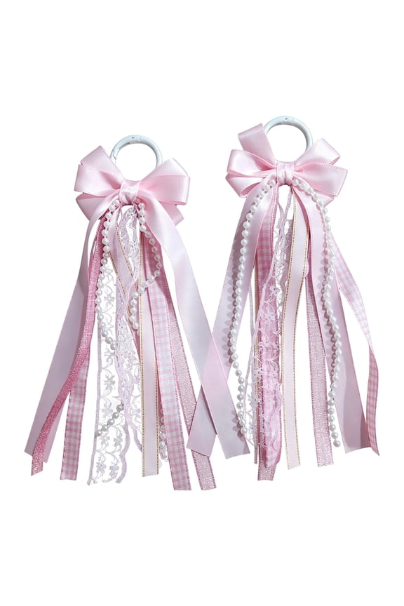 Ribbon Bow Boot Bows for Women Plaid Glitter Pearl Lace Spring Boot Charms Layered Bow Ribbons for Holiday Birthday School Accessory Decor 2-Piece Cowboy Boot Decorations,A