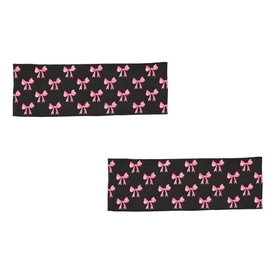 Ribbon Bow Printed Headbands Elastic Sports Yoga Sweatbands with Breathable Sweatproof Fabric Cancer Awareness Decorative Hair Bands for Yoga Running Gym