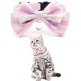 thumbnail image 1 of Ribbon Bow Tie Cat Collar with Bell, Breakaway Cat Collar for Boy Cats and Girl Cats, Adjustable 7.87"-11.78" for Kittens, 1 of 3