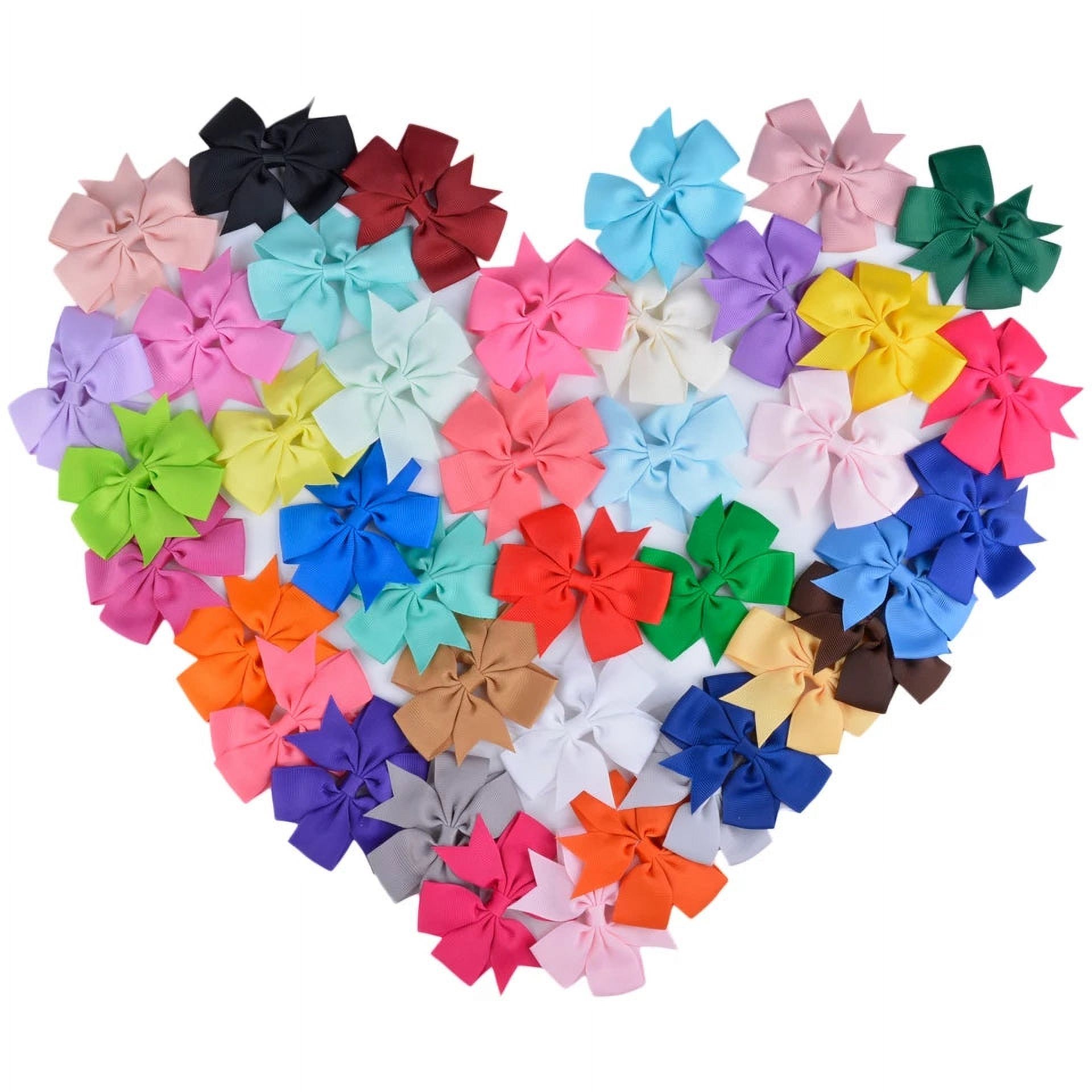 Infant Ribbon Bows Hair Clips, Other, 40 Count