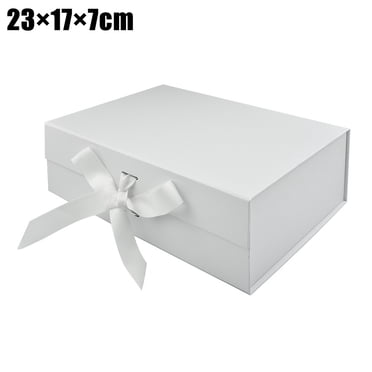 PKGSMART Gift Box, 13.5x9x4.1 inches, Large White Box with Lid, Ideal ...