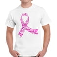 thumbnail image 1 of Ribbon Breast Cancer Awareness TShirt for Men Awareness Mens T-Shirt - S M L XL 2XL 3XL 4XL 5XL Graphic Tee - Support Gift Top Shirt for Him, 1 of 2