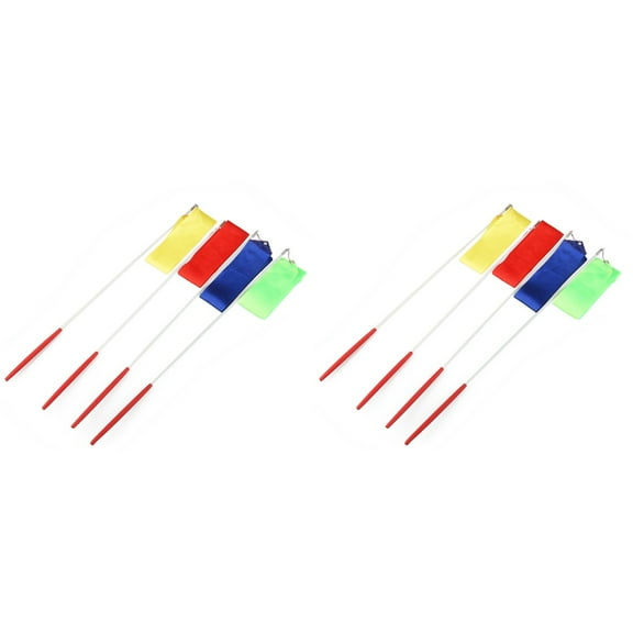 Colorful Ribbon Gymnastics Workout Equipment Set, 2 Pieces Rhythmic Gym Ribbons for Exercise and Dance