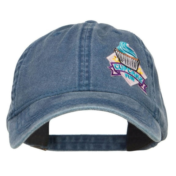 Ribbon Cupcake Patched Washed Cap - Navy OSFM