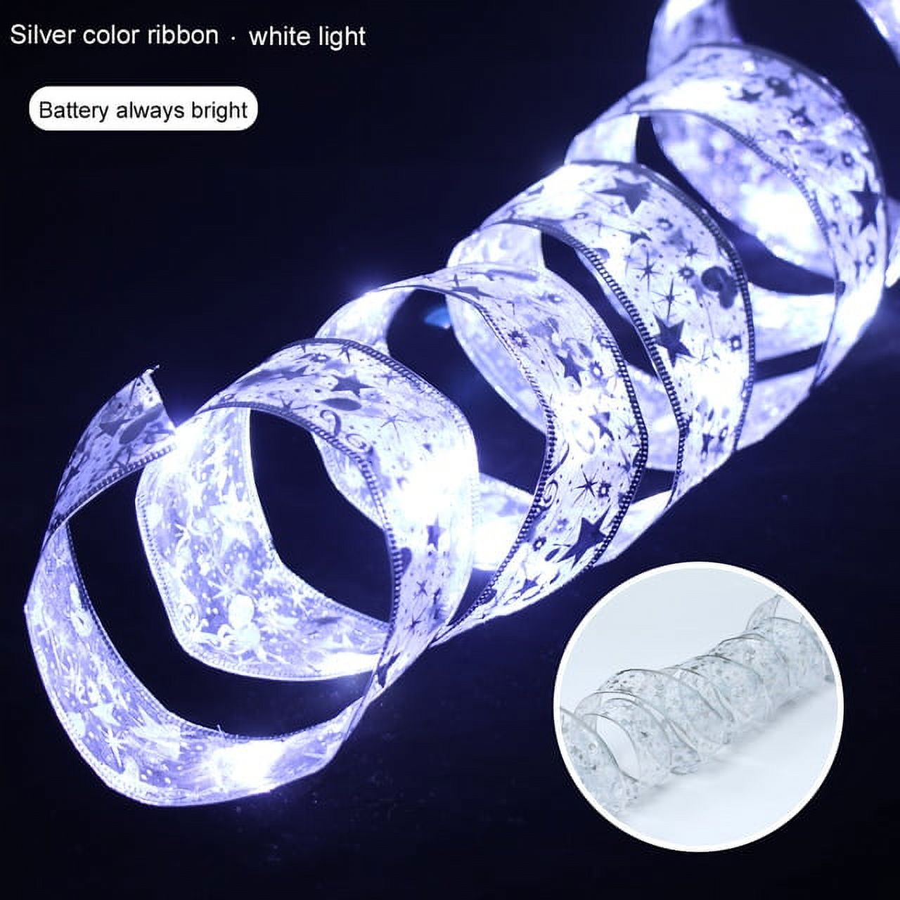 Ribbon Fairy Light Christmas Decoration Christmas Tree Ornaments For Home 2023 Xmas String