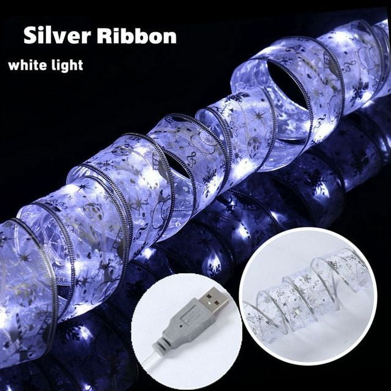 Ribbon Fairy Light Christmas Decoration Christmas Tree Ornaments For Home 2023 Xmas String
