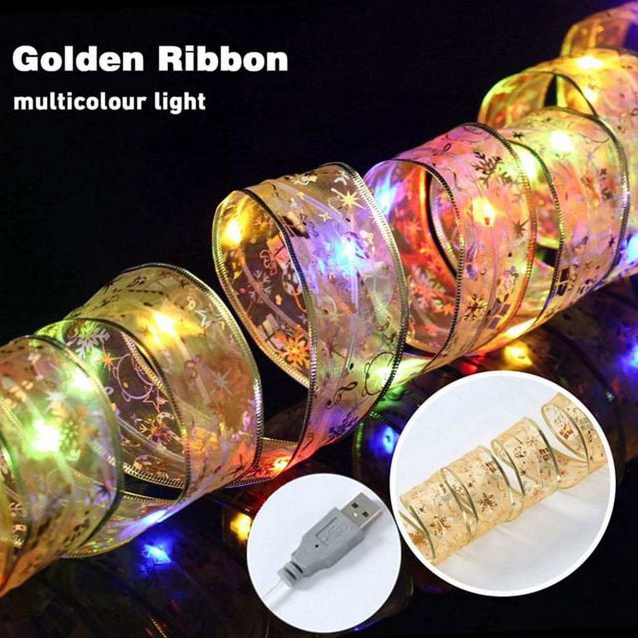 Ribbon Fairy Light Christmas Decoration Christmas Tree Ornaments For Home 2023 Xmas String